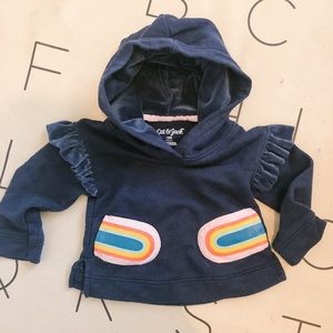 CAT&JACK Cotton/Velour Hoodie